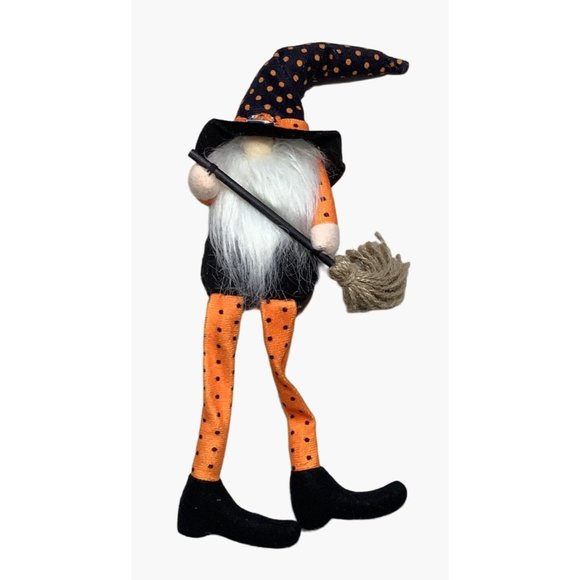 Halloween Witch Gnome Doll Decorative Dangle Leg Faceless 16" - Picture 6 of 6